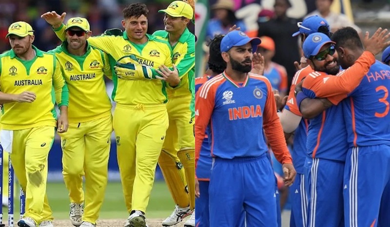 australian mens cricket team vs india national cricket team timeline