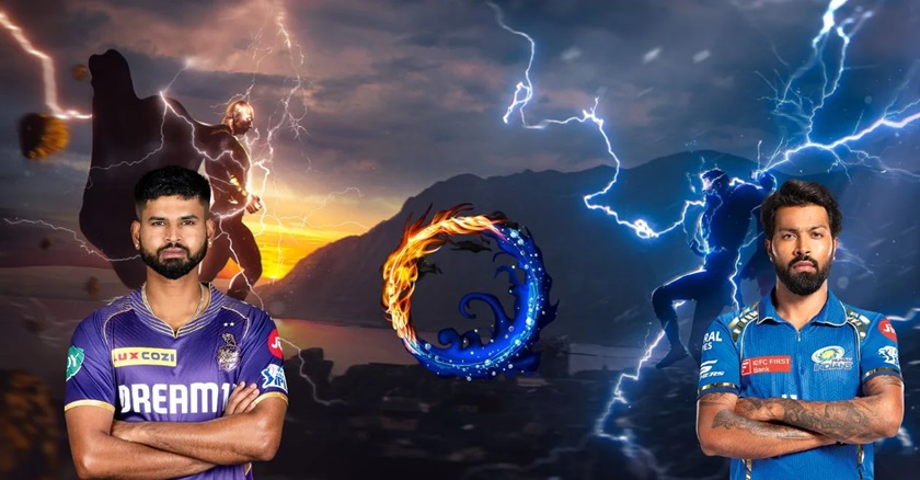 kolkata knight riders vs mumbai indians timeline
