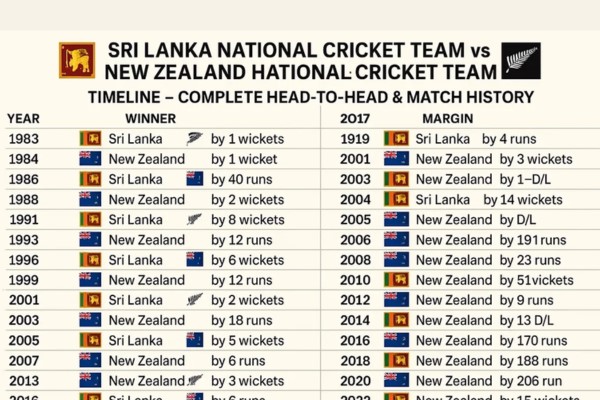 india national cricket team vs sri lanka national cricket team timeline